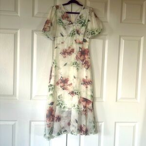 Floral Sakura print dress